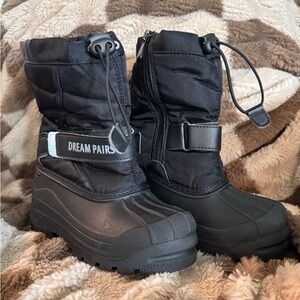 Dream Pairs Kids Black Winter Rain & Snow Boots